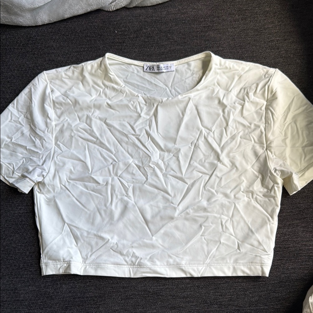 Zara White Women's Crop Top